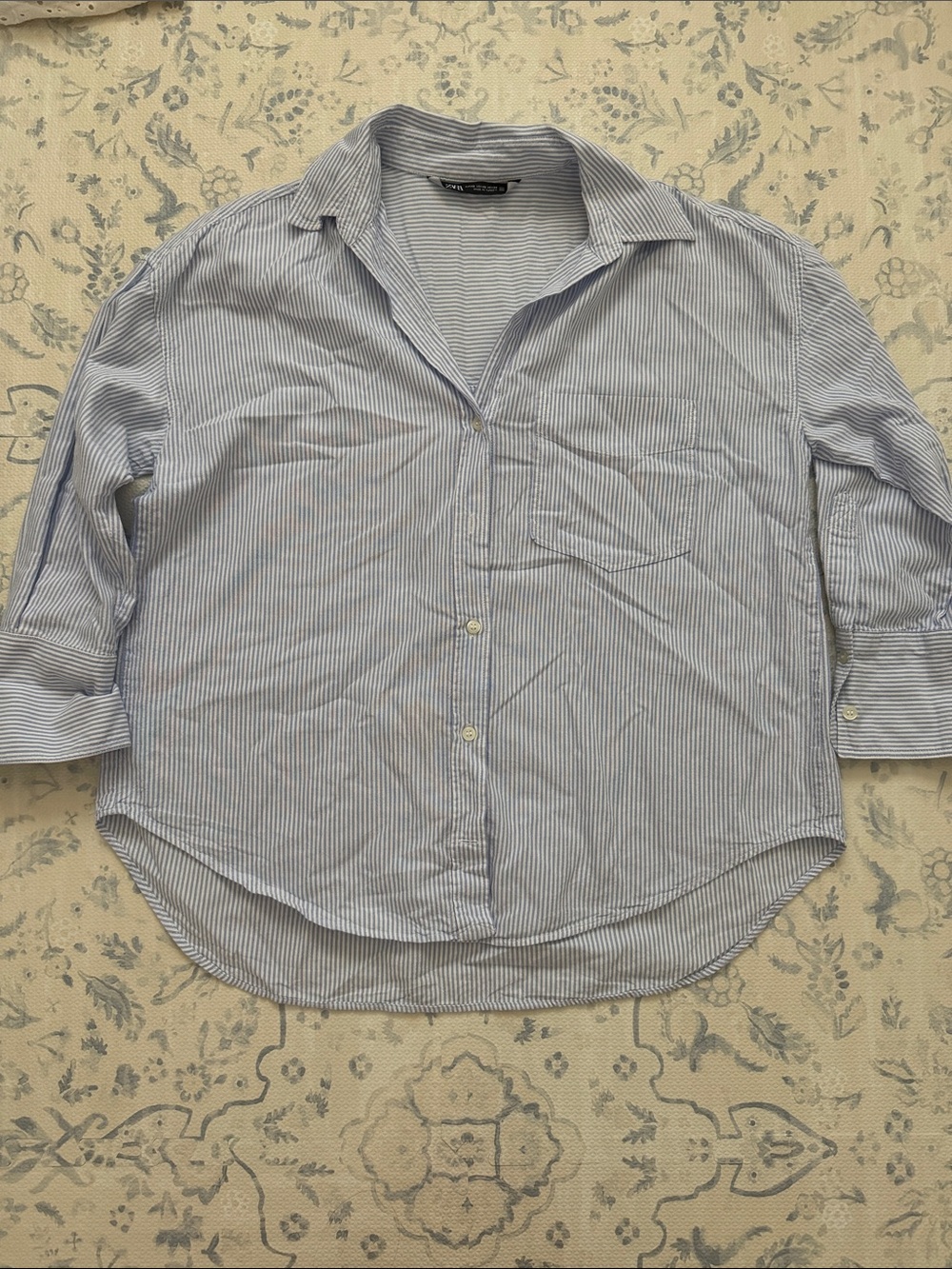 Zara Poplin Stripped button down